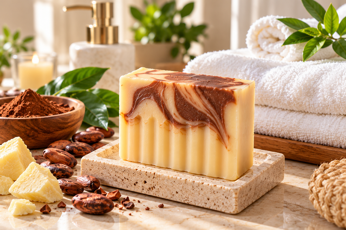 Savon hydratant au cacao — Nourrit et exfolie la peau